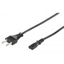 Goobay | Power cable | Power IEC 60320 C7 | Europlug (power CEE 7/16) | 1.5 m | Black - 2